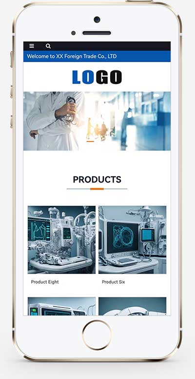 (自适应手机端)响应式外贸网站模板 医疗设备网站模板
